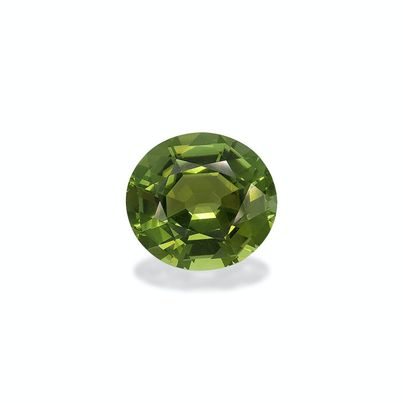 Kupfer-Turmalin lengte OVAL Waldgrün 21.42 karaten