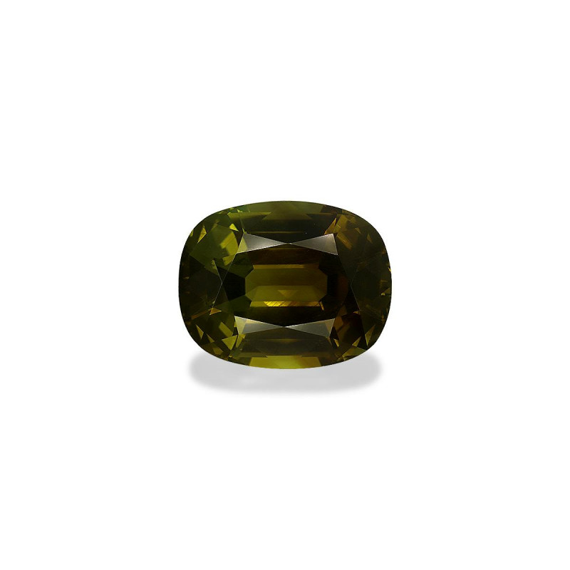 CUSHION-cut Cuprian Tourmaline Olive Green 42.26 carats