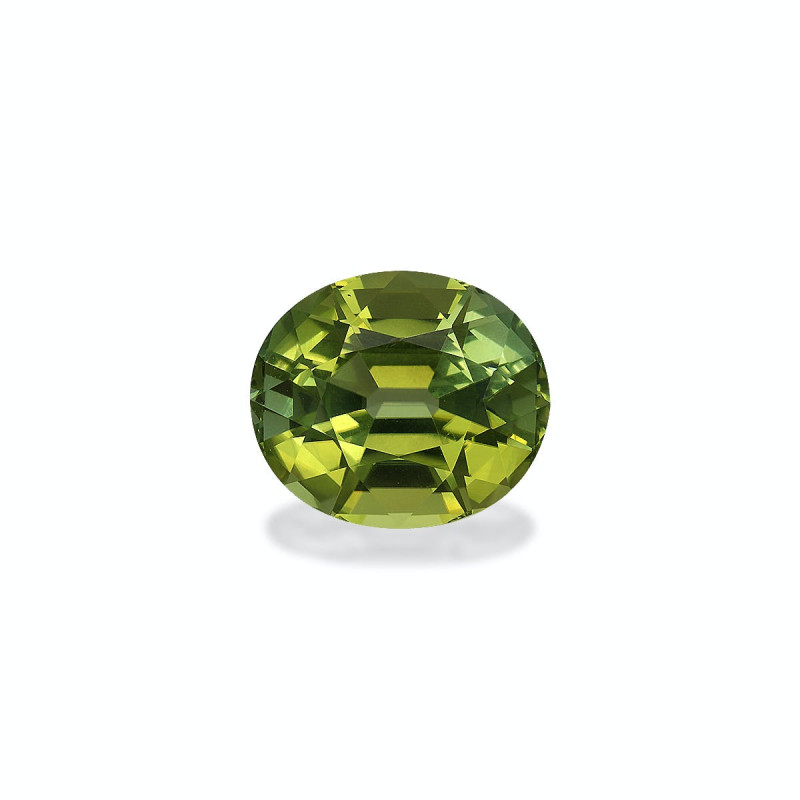 OVAL-cut Cuprian Tourmaline Lime Green 11.40 carats