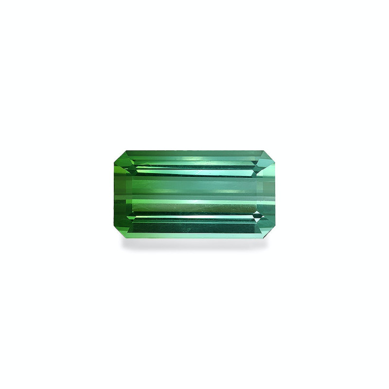 矩形切割的海沫绿碧玺石，重31.98克拉