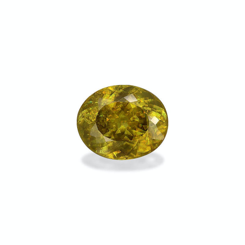 OVAL-cut Sphene Lemon Yellow 4.76 carats