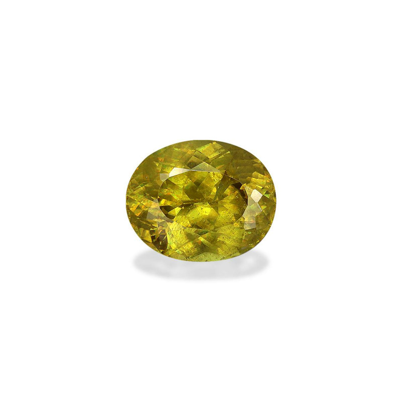 OVAL-cut Sphene Lemon Yellow 5.13 carats
