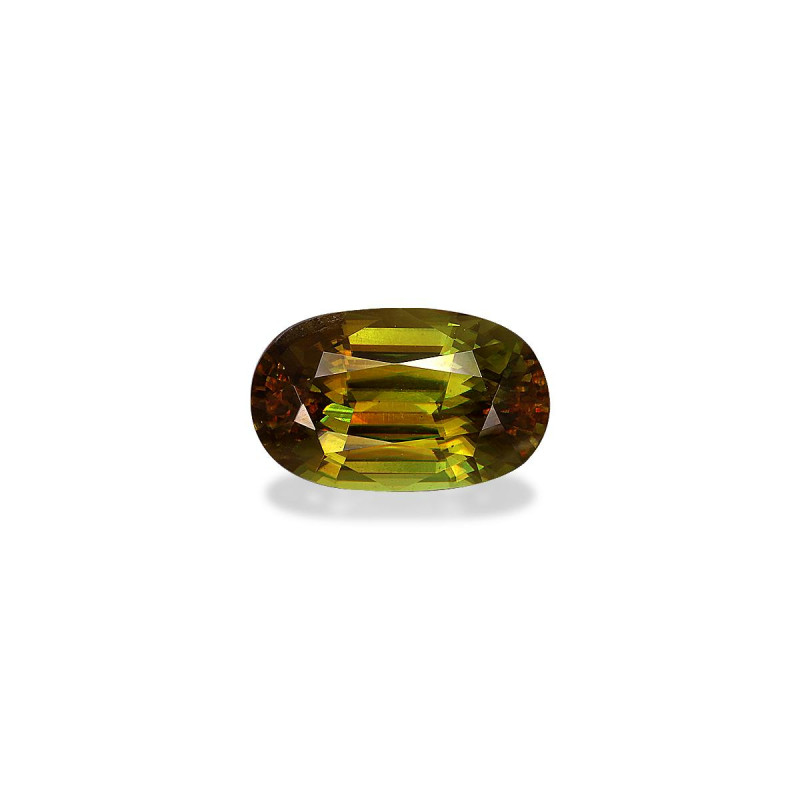 OVAL-cut Sphene Olive Green 7.44 carats