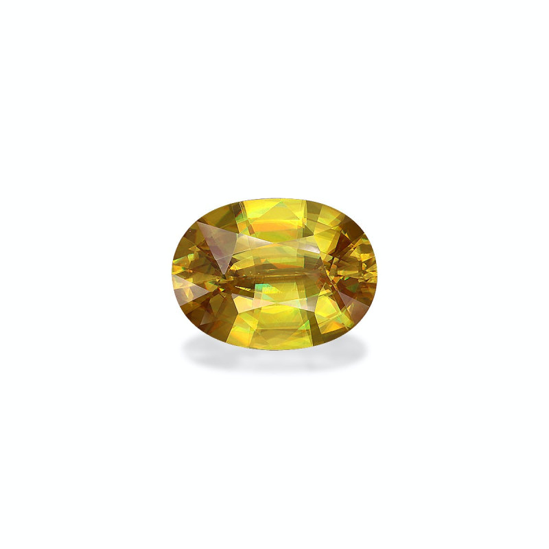 OVAL-cut Sphene Lemon Yellow 8.79 carats