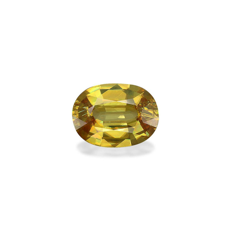OVAL-cut Sphene Lemon Yellow 10.53 carats