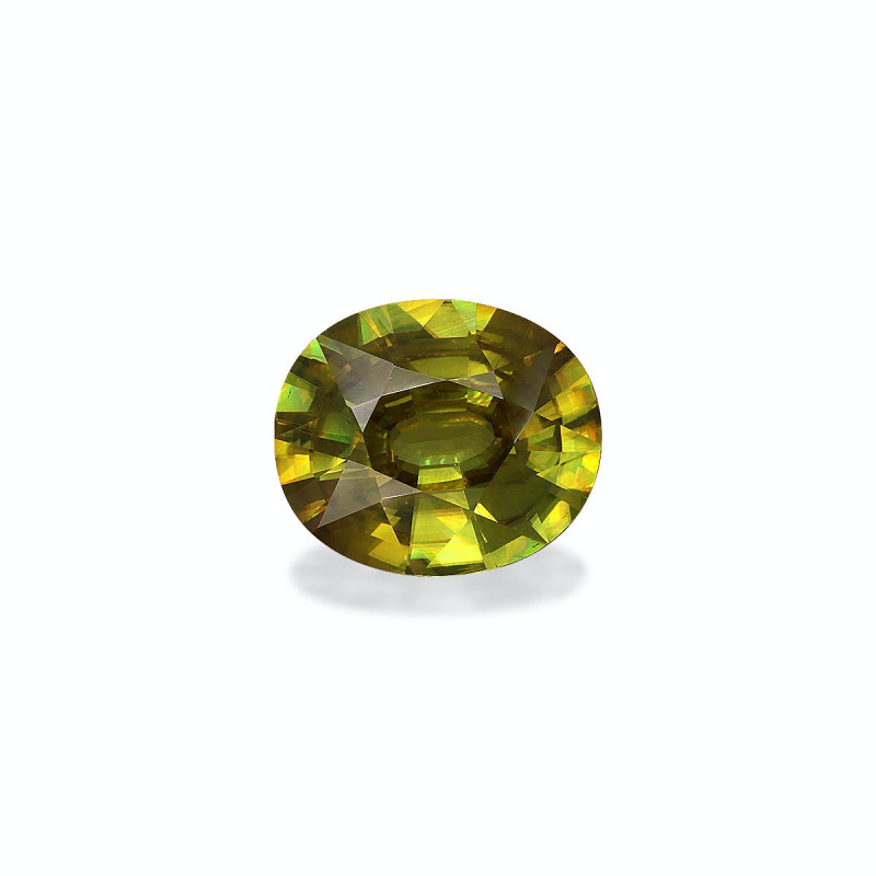 OVAL-cut Sphene Lemon Yellow 6.27 carats
