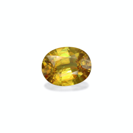 OVAL-cut Sphene Lemon Yellow 17.27 carats
