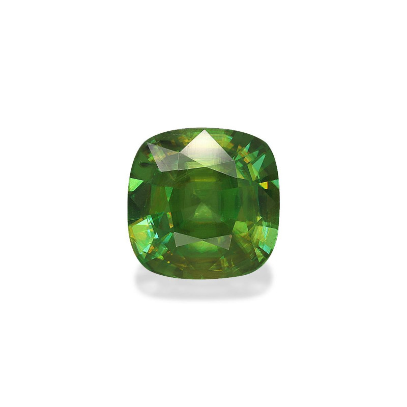 CUSHION-cut Sphene Green 5.51 carats