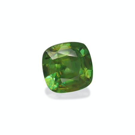 CUSHION-cut Sphene Green 5.51 carats
