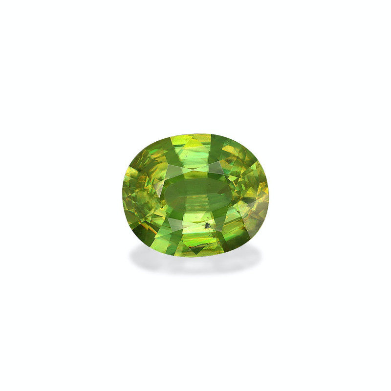 OVAL-cut Sphene Lime Green 4.79 carats