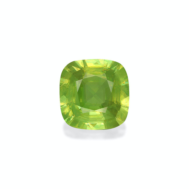 CUSHION-cut Sphene Green 4.28 carats