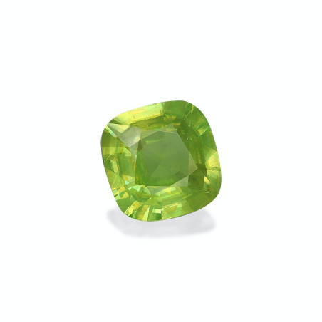 CUSHION-cut Sphene Green 4.28 carats
