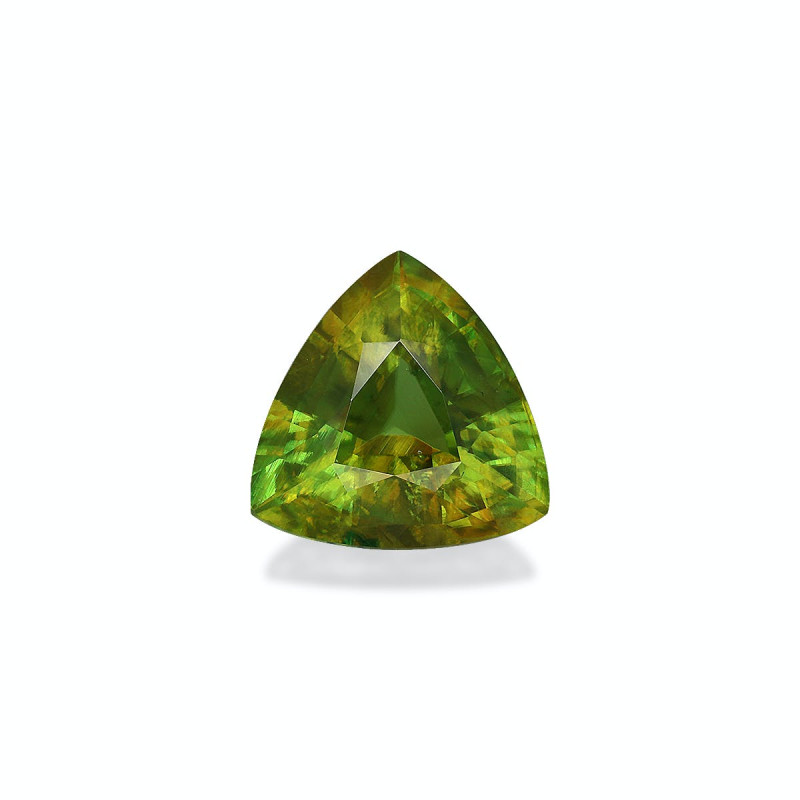 Trilliant-cut Sphene Lime Green 5.15 carats