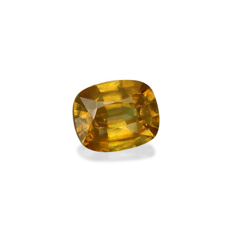 CUSHION-cut Sphene Lemon Yellow 4.08 carats