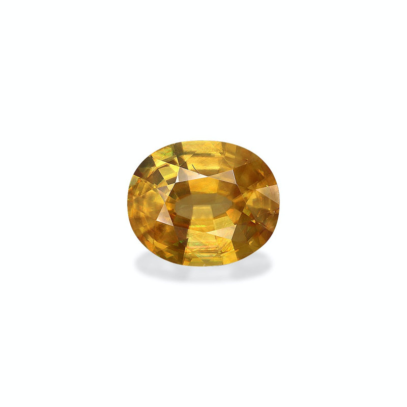 OVAL-cut Sphene Lemon Yellow 5.12 carats