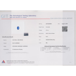 Ovale blauwe saffier Blauw 3,73 karaat