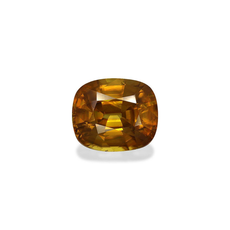 CUSHION-cut Sphene Honey Yellow 11.39 carats