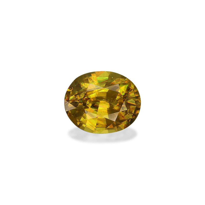 OVAL-cut Sphene Yellow 4.40 carats