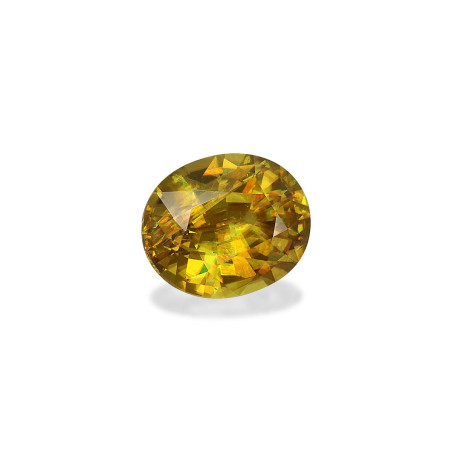OVAL-cut Sphene Yellow 4.40 carats