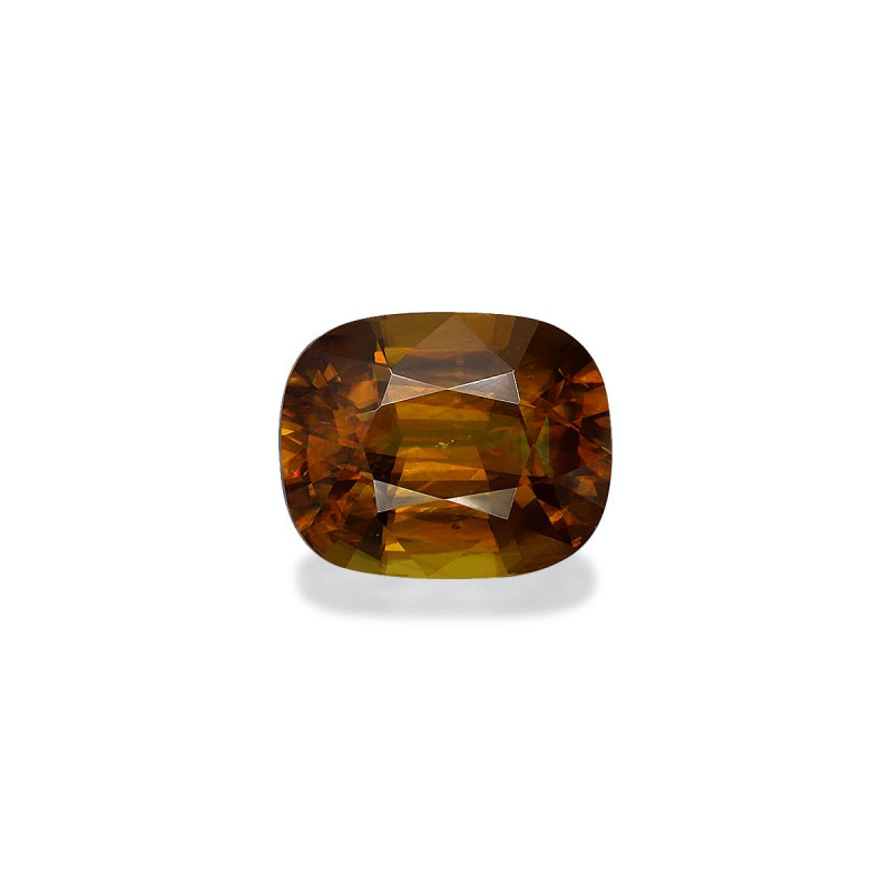 CUSHION-cut Sphene Honey Yellow 4.52 carats