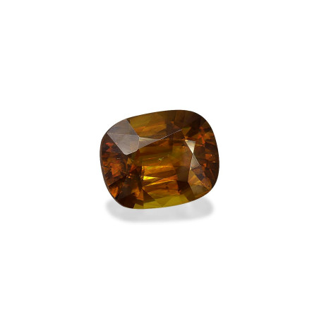 CUSHION-cut Sphene Honey Yellow 4.52 carats