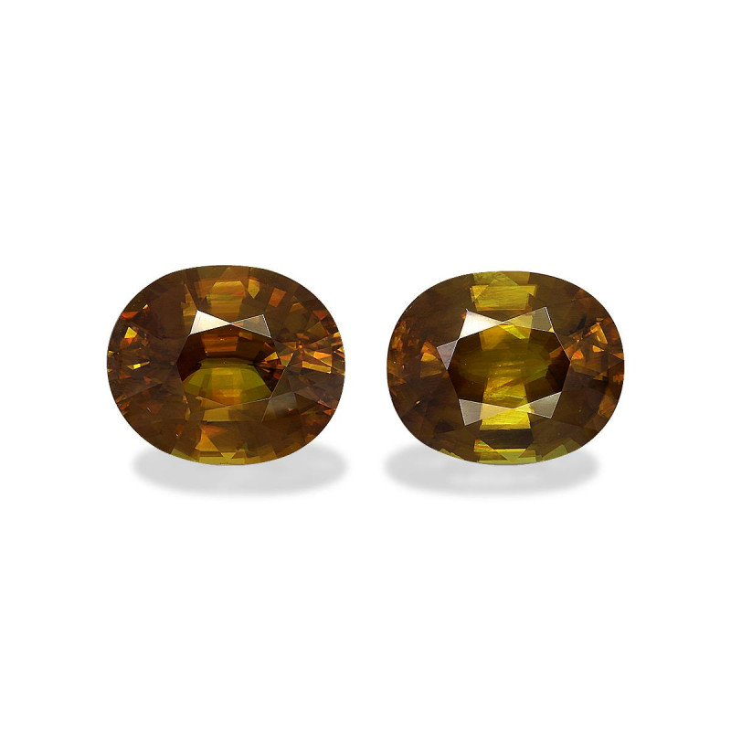 OVAL-cut Sphene Honey Yellow 14.91 carats