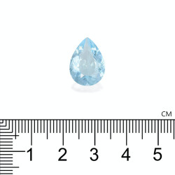 Hemelblauwe peervormige Aquamarijn van 4,93 karaat