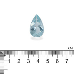 Hemelblauwe peervormige Aquamarijn van 16,48 karaat