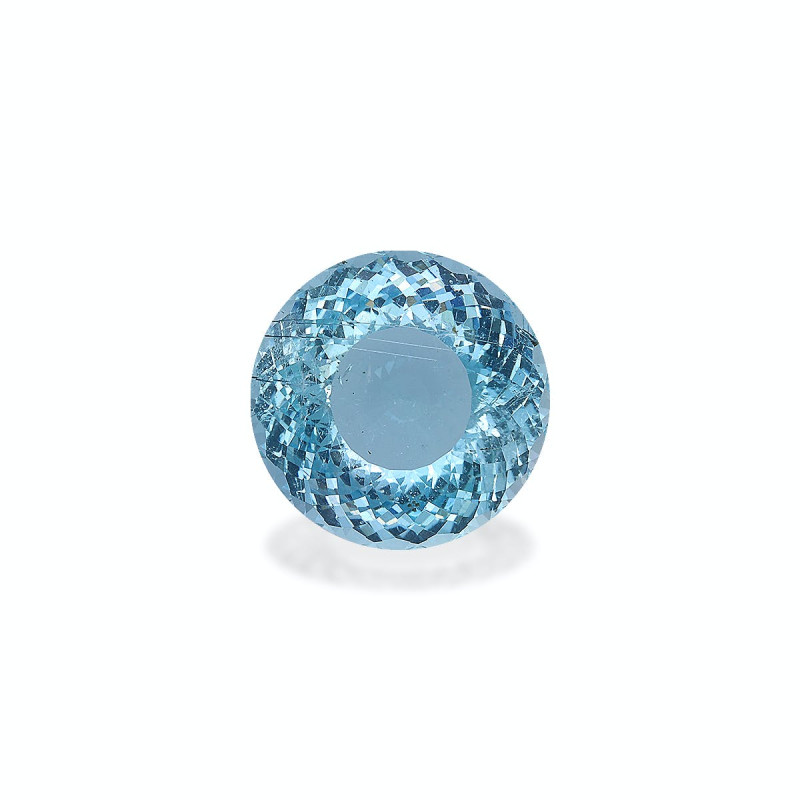 Aigue-Marine taille ROND Arctic Blue 17.47 carats