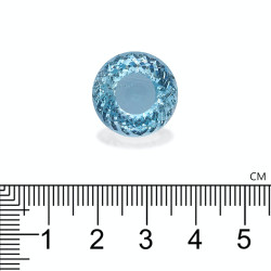 Ronde Arctic Blue Aquamarijn van 17,47 karaat