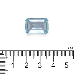 Rechthoekig geslepen hemelsblauwe Aquamarijn van 9,09 karaat