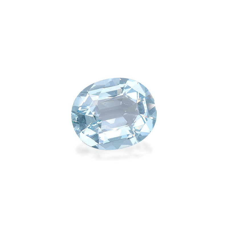 Aigue-marine Ancienne Ovale - 2,70 Carats - Bleu Naturel - Taille Très Bonne - Occasion