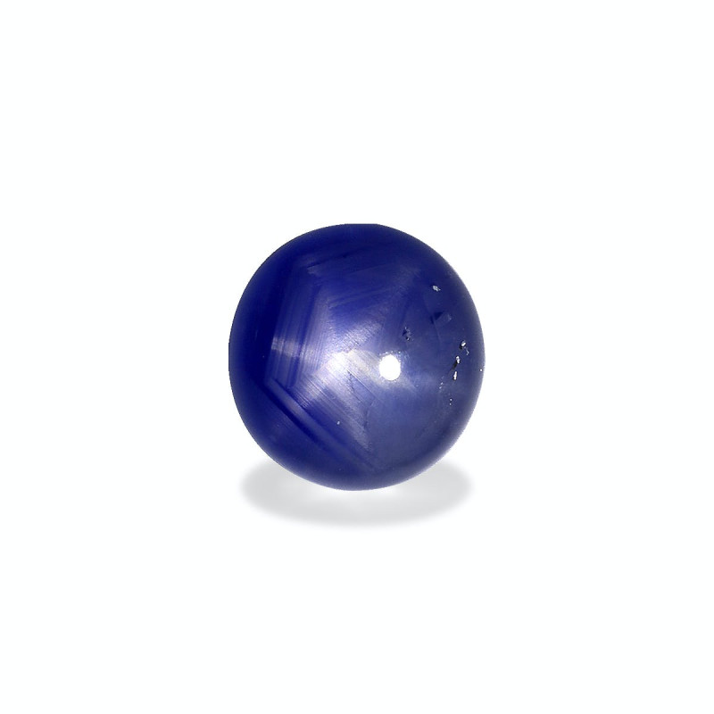 Saphir étoilé bleu taille ROND Bleu 3.90 carats