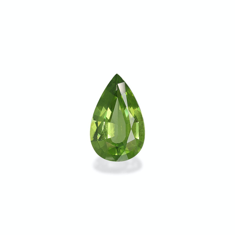 Pear-cut Peridot Lime Green 6.77 carats