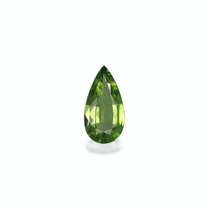 Peridot lengte Birne Limettengrün 12.84 karaten