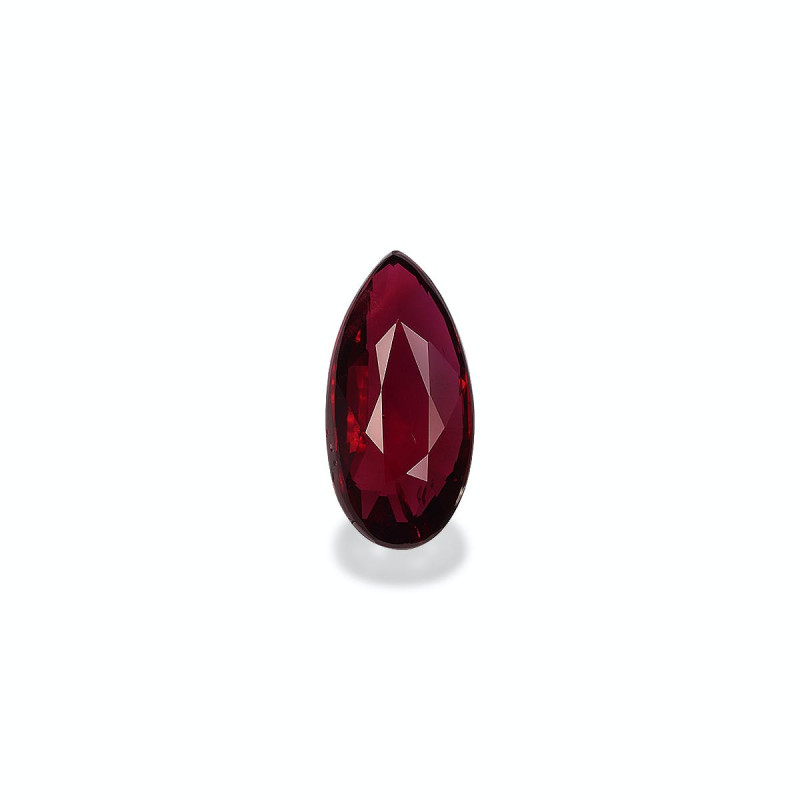 Pear-cut Mozambique Ruby Red 3.01 carats