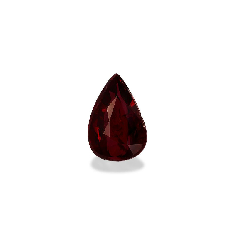 Pear-cut Mozambique Ruby Red 3.03 carats