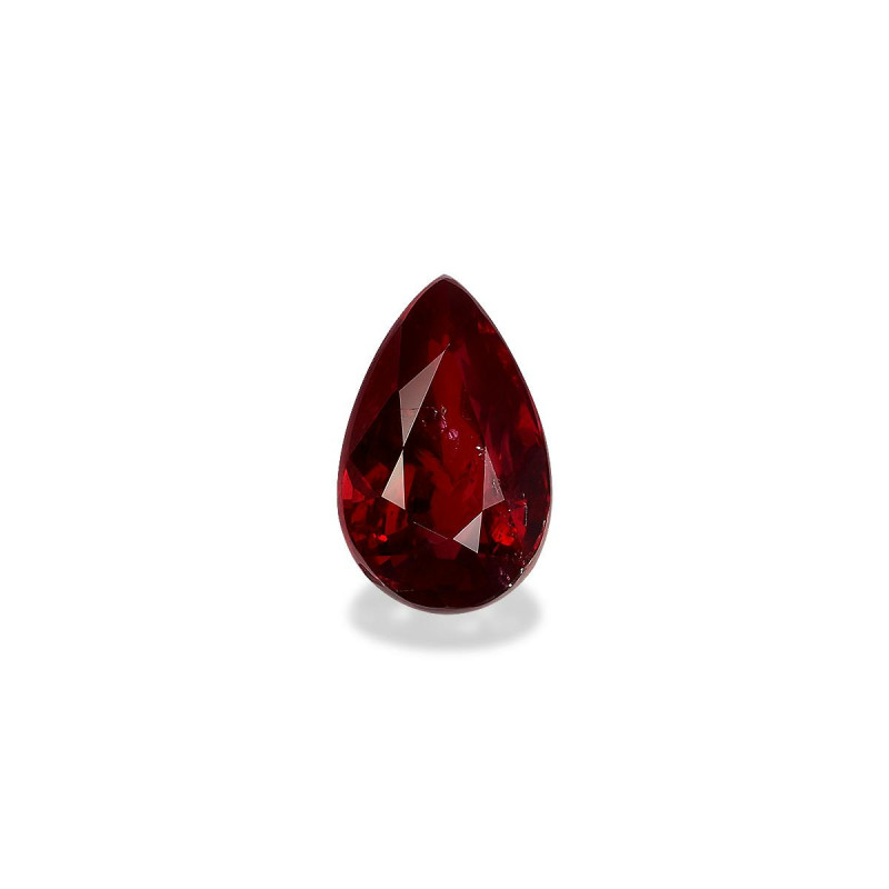 Pear-cut Mozambique Ruby Red 3.03 carats