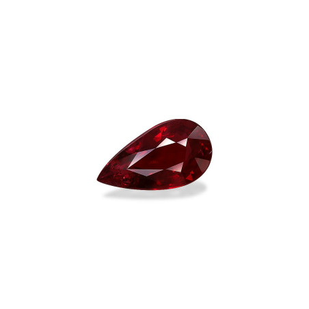 Pear-cut Mozambique Ruby Red 3.01 carats