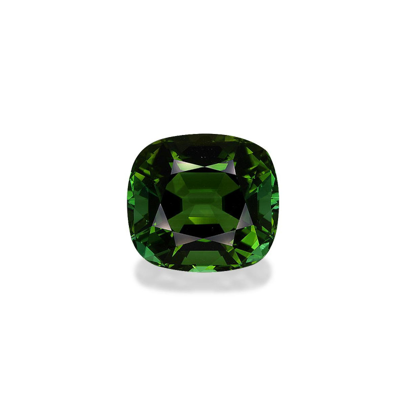CUSHION-cut Green Tourmaline Forest Green 23.47 carats