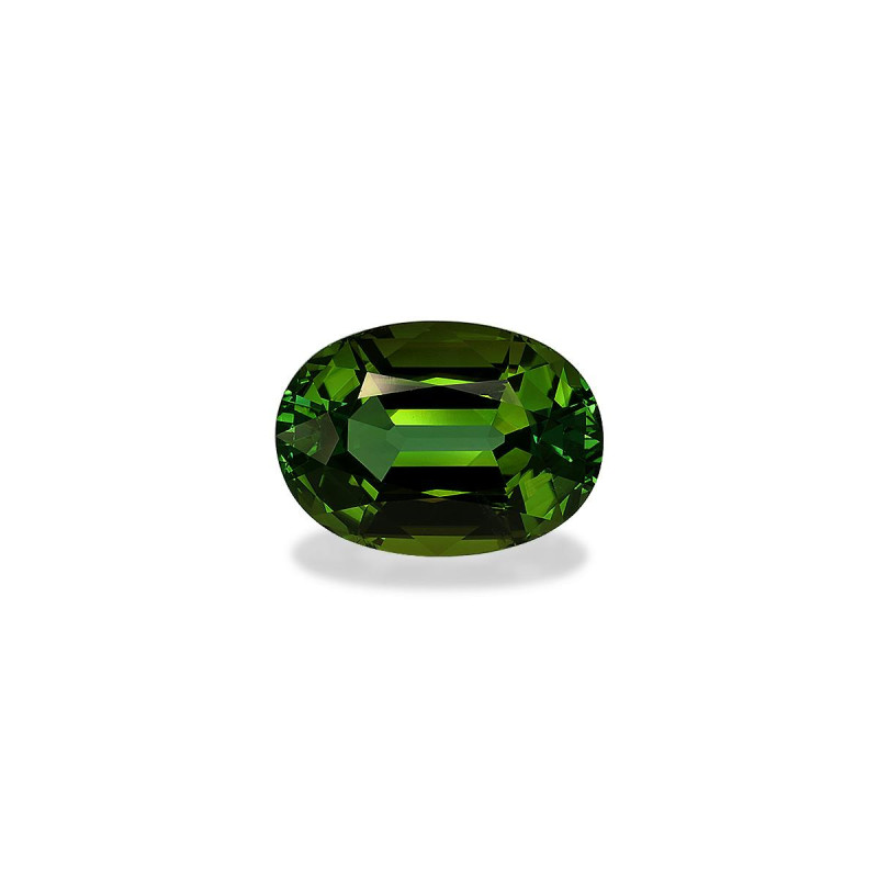 OVAL-cut Green Tourmaline Forest Green 28.05 carats