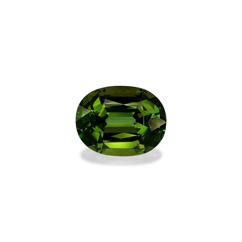 OVAL-cut Green Tourmaline Forest Green 21.76 carats