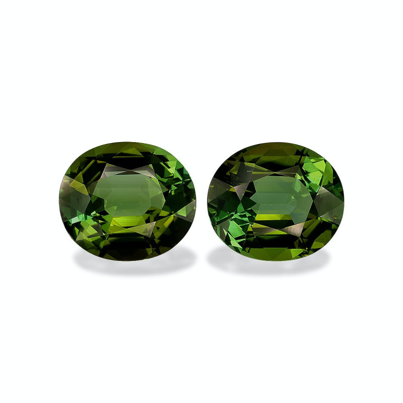 Tourmaline Verte taille OVALE Forest Green 31.82 carats