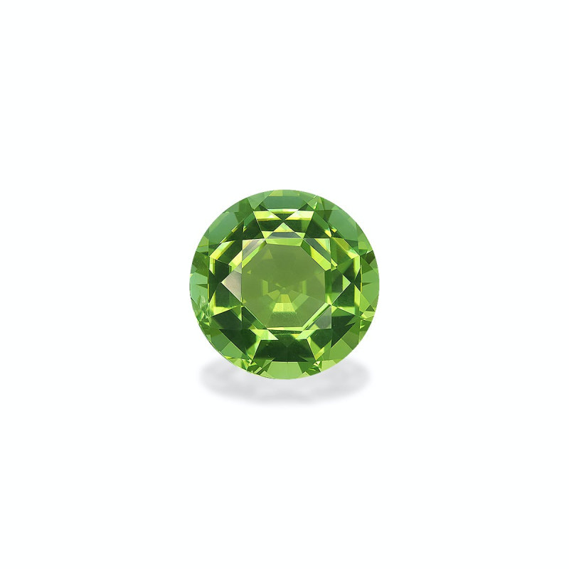 ROUND-cut Green Tourmaline Lime Green 9.34 carats