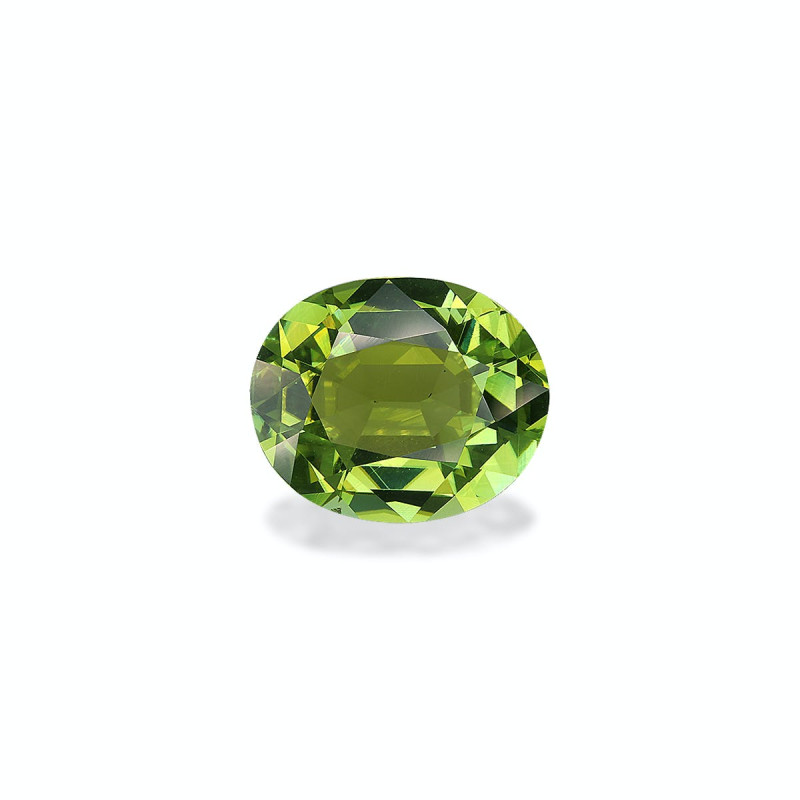 Tourmaline Verte taille OVALE Lime Green 5.29 carats