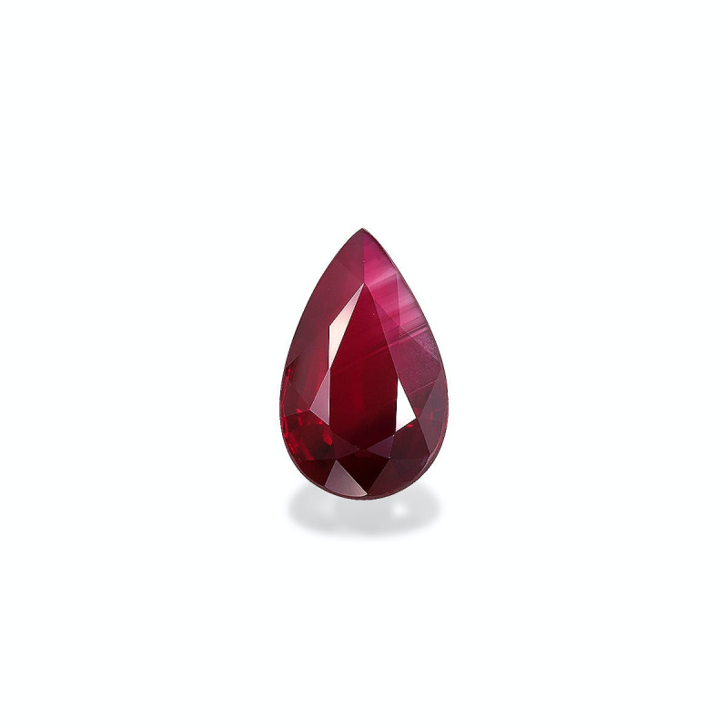 Pear-cut Mozambique Ruby Red 5.17 carats