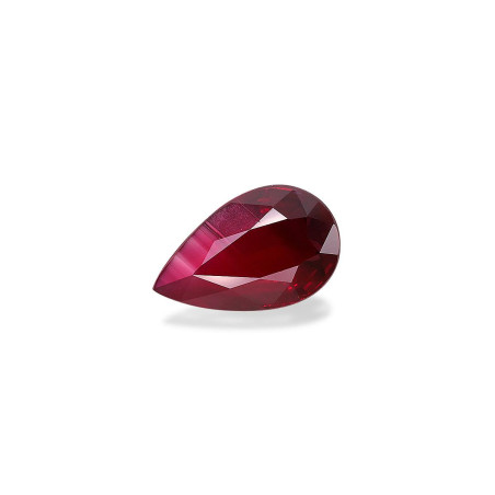 Pear-cut Mozambique Ruby Red 4.05 carats