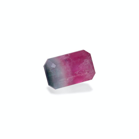 bi colour tourmaline taille RECTANGULARE  9.38 carats