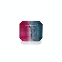 bi-kleurige toermalijn rechthoekige snit 10,57 karaat