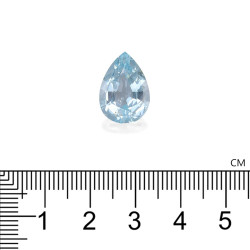 Hemelblauwe peervormige Aquamarijn van 6,46 karaat